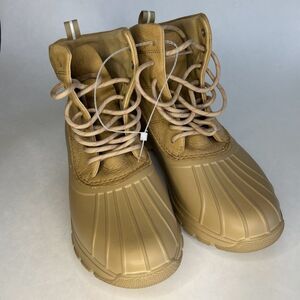 NEW Sperry Women’s 7  Duck Float Tan Rubber Leather Ankle Boots STS88293